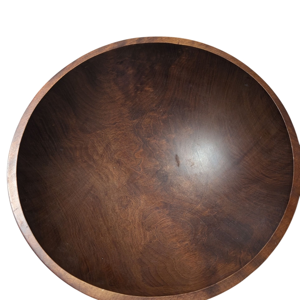 Vintage Elegant Brown Wooden Bowl - Picture 1 of 4